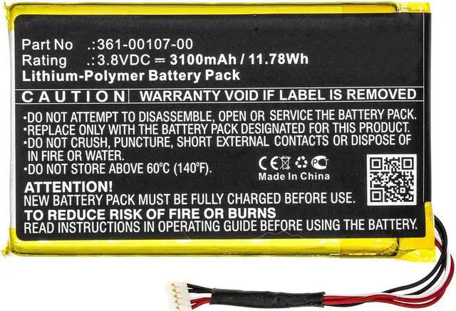 Main image of 3100mAh 361-00107-00 Battery Replacement Compatible with Garmin GPSMAP 66i, Garmin inReach Explorer+, Garmin inReach SE+ Handheld Hiking GPS Satellite Communicator