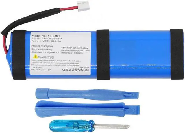Main image of 5200mAh IBA001GA, GSP-2S2P-XT3A Battery Replacement Compatible with JBL Xtreme 3 Portable Waterproof Bluetooth Speaker