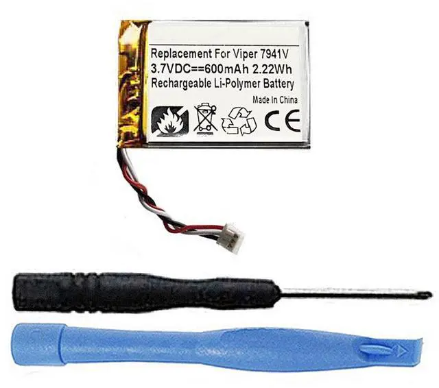 Alt view image 5 of 5 - 600mAh JFC503040 Extended Battery Replacement for Viper 7941V, 7944V, 7945V, 5904V, 5902V, 4702V, 4704V, 5702V, 5704V, Clifford 7941X, 7944X, Python 7941P, 7944P, 7945P Car Remote Control Key Fob