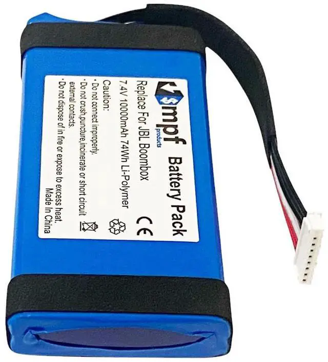 Alt view image 3 of 8 - 10000mAh GSP0931134 01 Battery Replacement Compatible with JBL Boombox Waterproof Portable Bluetooth Speaker