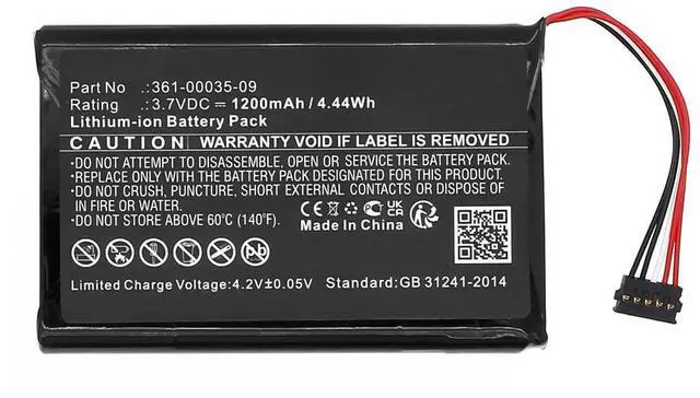 Alt view image 2 of 6 - 1200mAh 010-11828-40, 351-00035-09, 361-00035-09, 361-00035-16 Battery Replacement Compatible with Garmin T5 Mini, TT15 Mini Dog Device GPS Tracking and Training Collar Transmitter