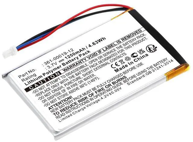 Alt view image 3 of 6 - 1250mAh 361-00019-12 Battery Replacement Compatible with Garmin Edge 605 (010-00555-00) and Garmin Edge 705 (010-00555-30) GPS Cycling/Bike Computer with Installation Tools