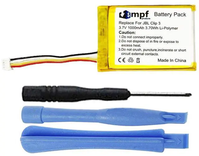 Main image of 1000mAh L0721-LF Battery Replacement Compatible with JBL Clip 3 Portable Bluetooth Wireless Speaker