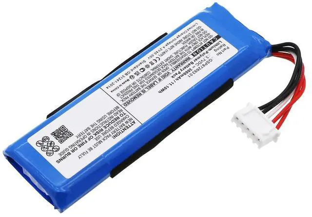 Alt view image 4 of 6 - 3000mAh GSP872693 01 Battery Replacement Compatible with JBL Flip 4 and Flip 4 Special Edition Waterproof Portable Bluetooth Stereo Speaker