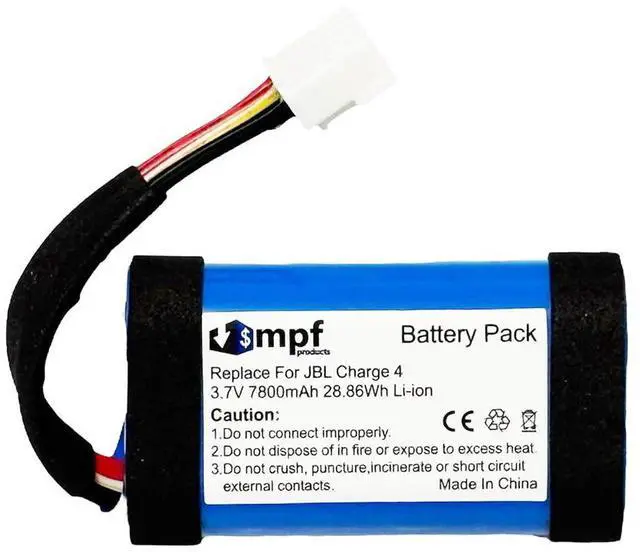 Alt view image 2 of 6 - 7800mAh SUN-INTE-118, 1INR19/66-3, ID998 Battery Replacement Compatible with JBL Charge 4 Portable Bluetooth Speaker