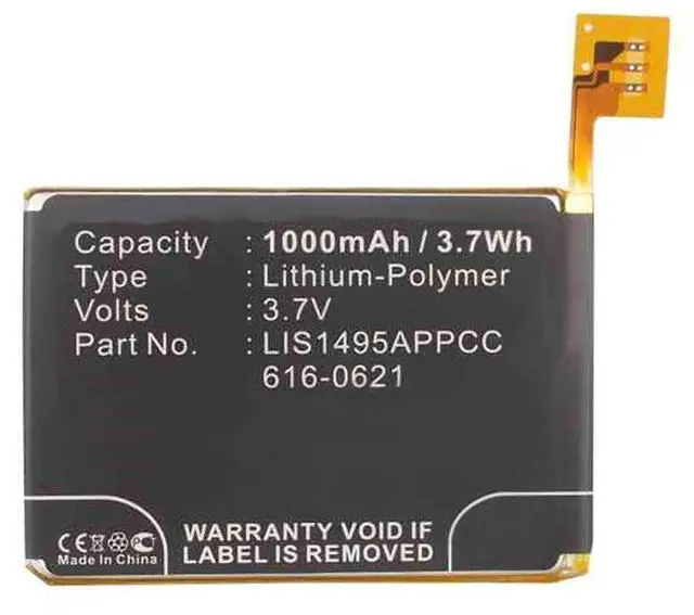 Alt view image 2 of 4 - Replacement 616-0619, 616-0621 Battery for Apple iPod Touch 5 (5th Generation) A1421, A1509, 16GB, 32GB, 64GB with Installation Tools