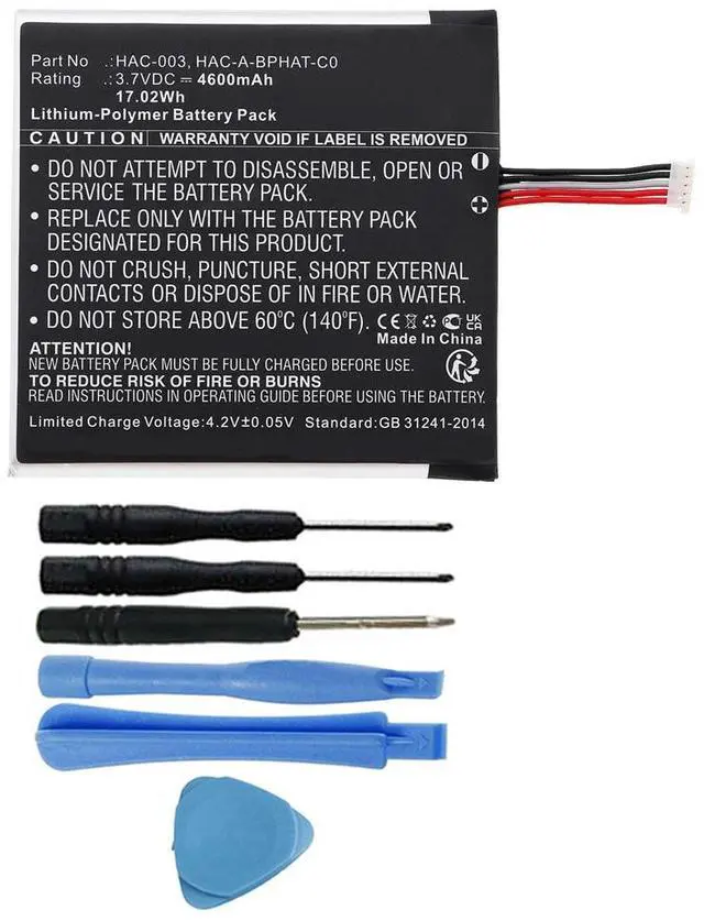 Main image of 4600mAh HAC-003 Battery Replacement Compatible with Nintendo Switch HAC-001 with Installation Tools