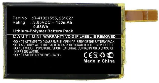 Alt view image 2 of 5 - 150mAh R-41021555, SP271828SF, 261827 Battery Replacement Compatible with Fitbit Versa Fitness Smartwatch FB504 FB505