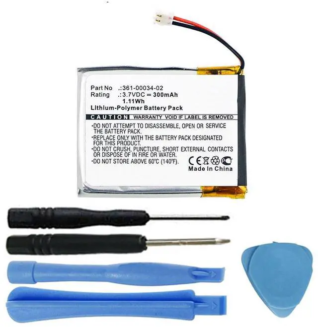 Main image of 300mAh 361-00034-02, FLPB342735-P1 Battery Replacement for Garmin Fenix 3 and Fenix 3 HR Fitness GPS Smartwatch with Installation Tools
