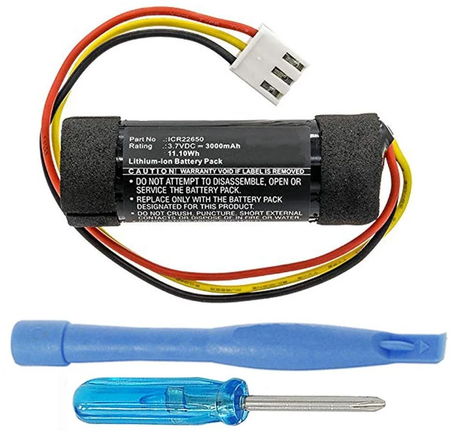 Main image of 3000mAh ICR22650, 22650 Battery Replacement Compatible with Harman Kardon Onyx Studio 4 Wireless Bluetooth Speaker