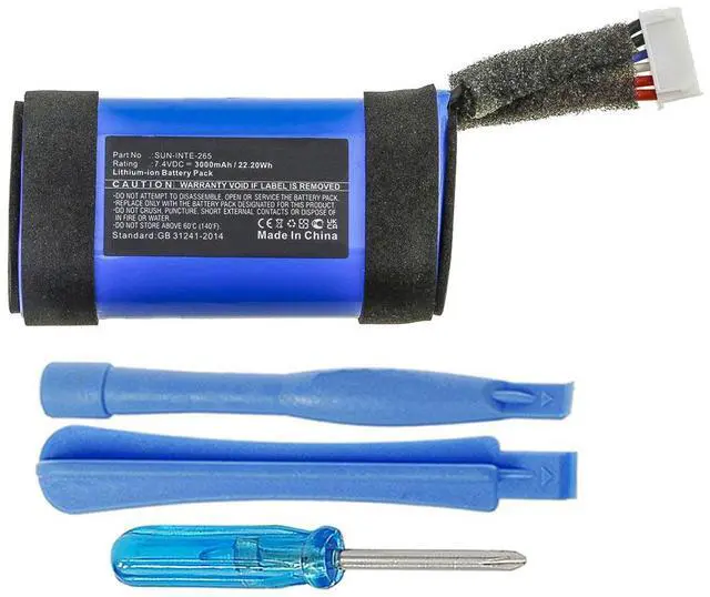 Main image of 3000mAh SUN-INTE-265 Battery Replacement Compatible with JBL PartyBox On-The-Go Portable Karaoke Party Speaker