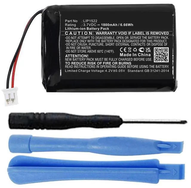 Main image of Replacement 1800mAh LIP1522 Battery for Sony Playstation 4 PS4 Dualshock 4 Wireless Controller (CUH-ZCT1E and CUH-ZCT1U - 2015 or Older Models Only)