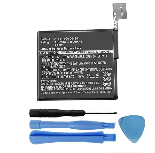 Main image of 1000mAh 020-00425, A1641 Battery Replacement Compatible with Apple iPod Touch 6 (6th Generation) A1574, 16GB, 32GB, 64GB, 128GB with Installation Tools