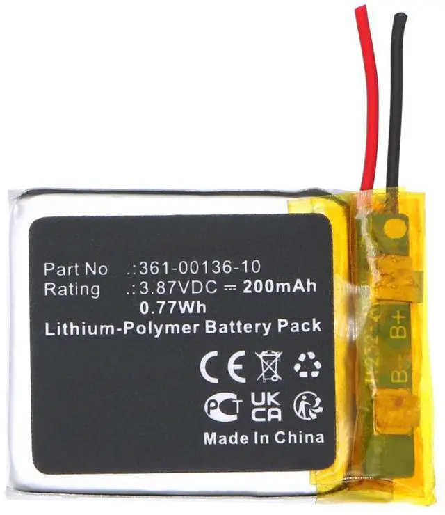 Alt view image 2 of 5 - 200mAh 361-00136-10, 361-00136-21 Battery Replacement Compatible with Garmin Venu SQ Music GPS Smartwatch