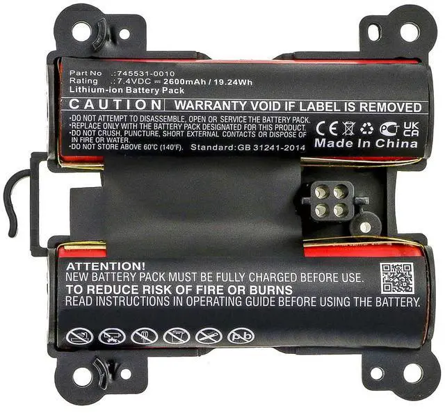 Alt view image 2 of 6 - 2600mAh 071478, 745531-0010 Battery Replacement Compatible with Bose Soundlink Revolve+, Soundlink Revolve+ II Portable Bluetooth Speaker