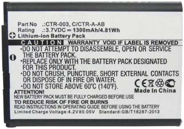 Alt view image 2 of 5 - Replacement CTR-003 C/CTR-A-AB Battery for Nintendo 3DS N3DS CTR-001 MIN-CTR-001 Gaming Console with Installation Tool