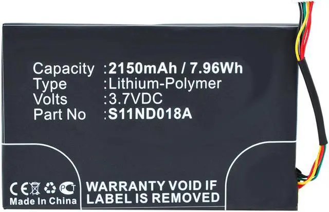 Alt view image 3 of 4 - Replacement 2150mAh MLP305787 S11ND018A DR-NK03 Battery for Barnes & Noble Nook Simple Touch BNRV300 BNTV350 6" eReader with Installation Tools