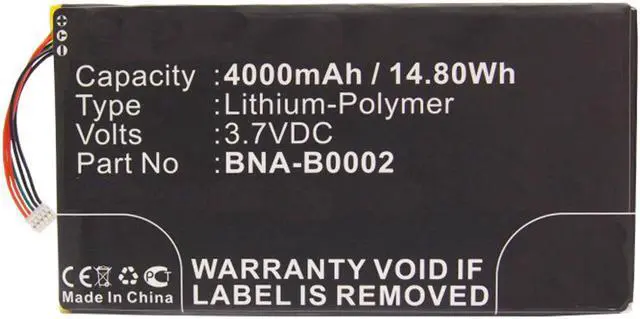 Alt view image 4 of 4 - Replacement 4000mAh BNA-B0002, L83-4977-266-01-4 Battery for Barnes & Noble NOOK HD 7, BNRV400, BNTV400 Tablet with Installation Tools