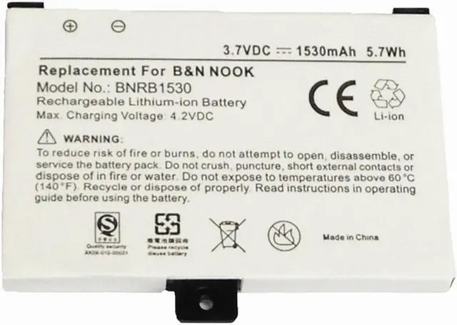 Alt view image 2 of 4 - Replacement 1530mAh BNRZ1000, 9BS11GTFF10B3, BNRB454261, BNRB1530 Battery for Barnes & Noble Nook 1st Edition, Nook Classic, BNRV100, BNRZ100 Digital eReader with Installation Tools