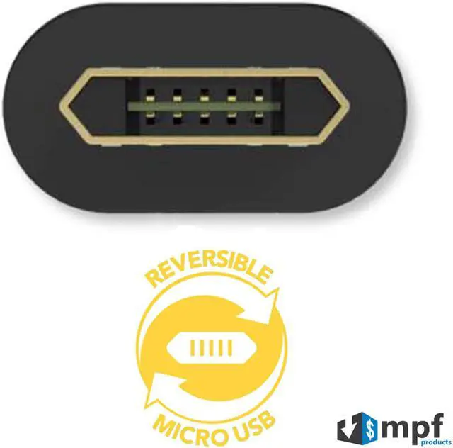 Alt view image 3 of 4 - Double-Sided Reversible Micro B USB to Reversible USB 2.0 A Male Sync and Charging Cable Cord for Android, BlackBerry, HTC One, LG, Lumia, Motorola, Nexus, Samsung Galaxy, Sony, Windows Phone and More