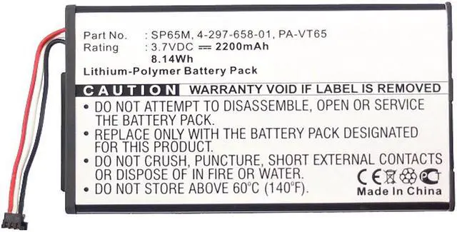 Alt view image 2 of 4 - Replacement 2200mAh SP65M, SP654580, PA-VT65 Battery for Sony Playstation PS Vita PSV PCH-1001, PCH-1101 with Installation Tools