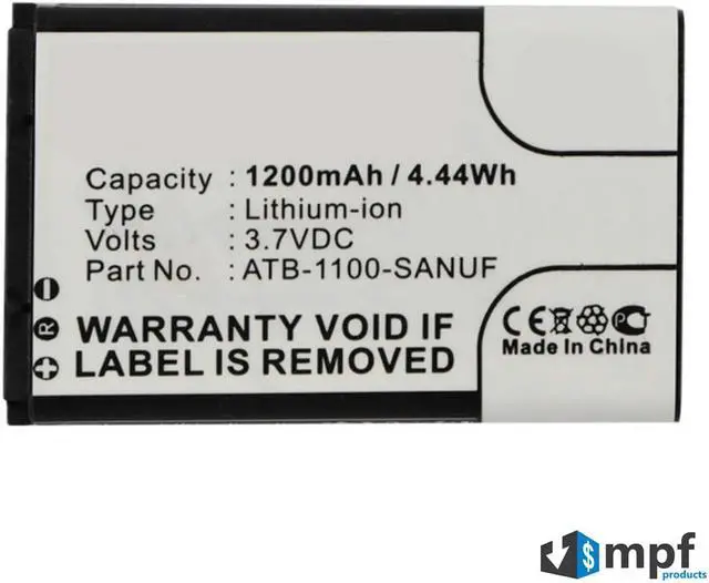 Main image of 1200mAh High Capacity 41-500012-13, ATB-1100-SANUF Battery Replacement Intended for RTI Pro, Pro24.i, Pro24.r, Pro24.r v2, Pro24.z Remote Control