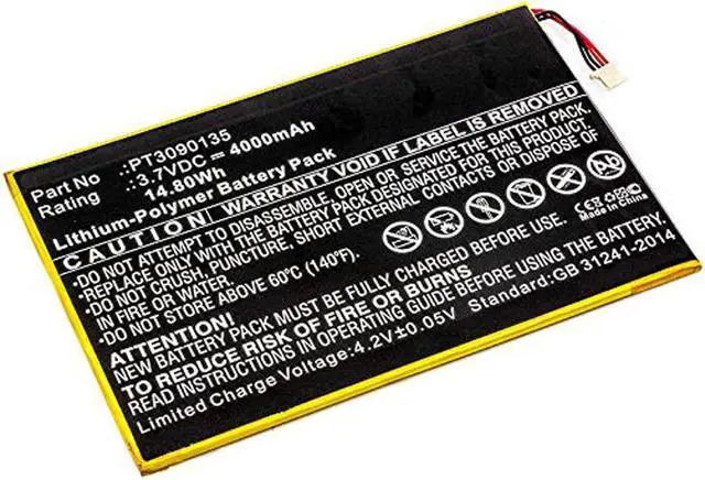 Alt view image 3 of 5 - 4000mAh PT3090135 Battery Replacement Compatible with RCA Galileo Pro 11.5" RCT6513W87, Viking Pro 10” RCT6303W87, RCT6303W87DK Tablet