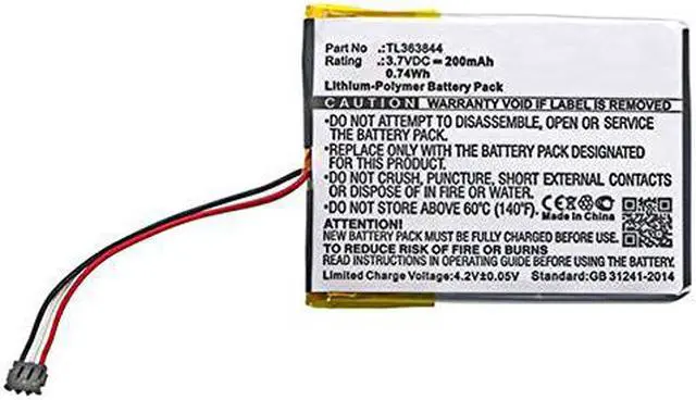 Alt view image 2 of 3 - MPF Products 200mAh TL363844 Battery Replacement Compatible with Nest Learning Thermostat (1st Generation) T100577