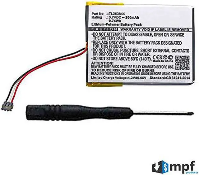 Main image of MPF Products 200mAh TL363844 Battery Replacement Compatible with Nest Learning Thermostat (1st Generation) T100577
