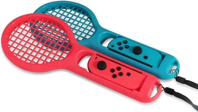 Alt view image 7 of 7 - 2 x Tennis Rackets Handle Holder Grip for Nintendo Switch Joy-Con Controller