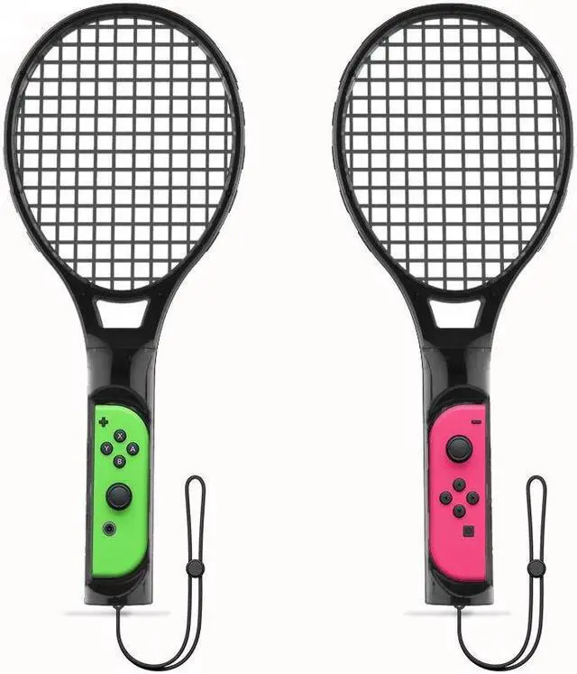 Alt view image 4 of 7 - OSTENT 2 Pack Tennis Racket Handle Controller Holder for Nintendo Switch Joy-Con