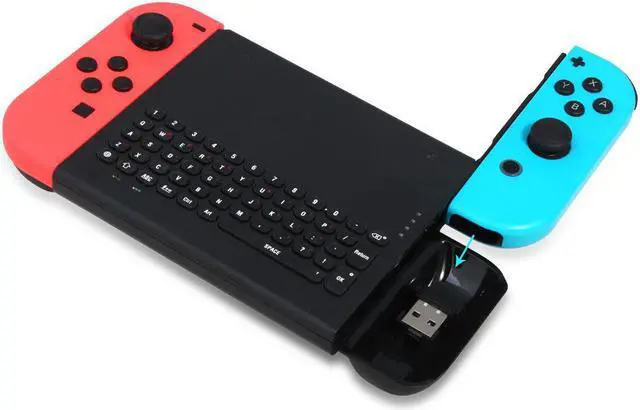 Alt view image 2 of 7 - OSTENT 2.4GHz Wireless Remote Controller Keyboard for Nintendo Switch Joy-Con Game