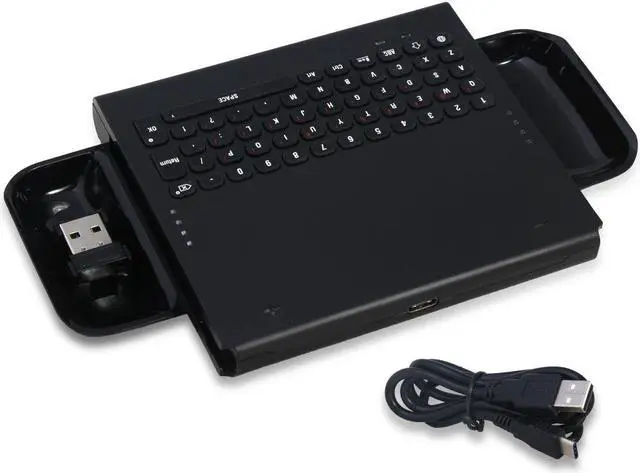 Alt view image 6 of 7 - OSTENT 2.4GHz Wireless Remote Controller Keyboard for Nintendo Switch Joy-Con Game