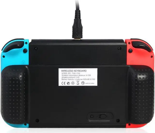 Alt view image 5 of 7 - OSTENT 2.4GHz Wireless Remote Controller Keyboard for Nintendo Switch Joy-Con Game