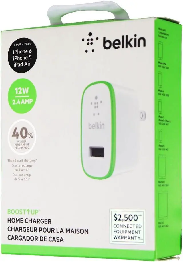 Alt view image 17 of 17 - Belkin - BOOST UP Universal Home Charger - White/Green