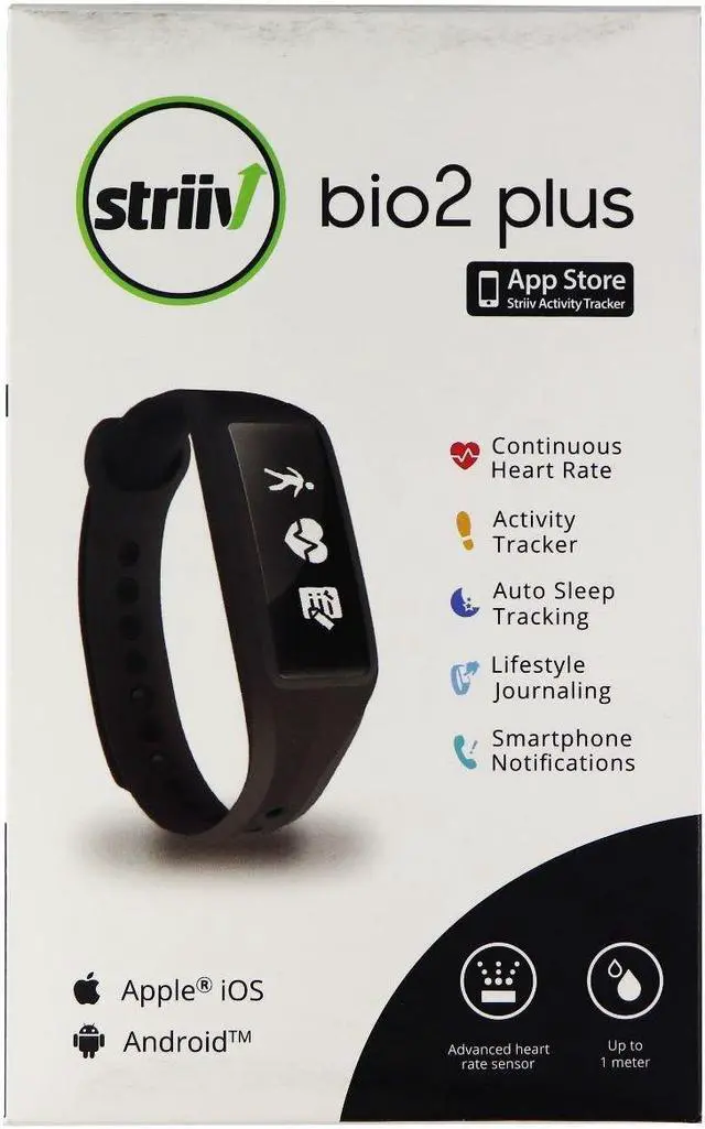 Alt view image 9 of 9 - Striiv Fusion Bio2 Plus Heart Rate Monitor Activity Tracker - Black