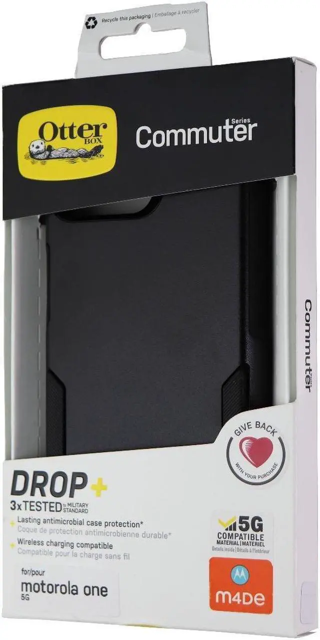 Alt view image 3 of 5 - OTTERBOX COMMUTER SERIES Case for motorola one 5G - BLACK