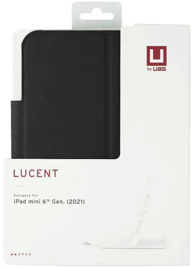 Alt view image 2 of 4 - Urban Armor Gear Lucent Hard Folio for Apple iPad mini (6th Gen) - Clear/Black