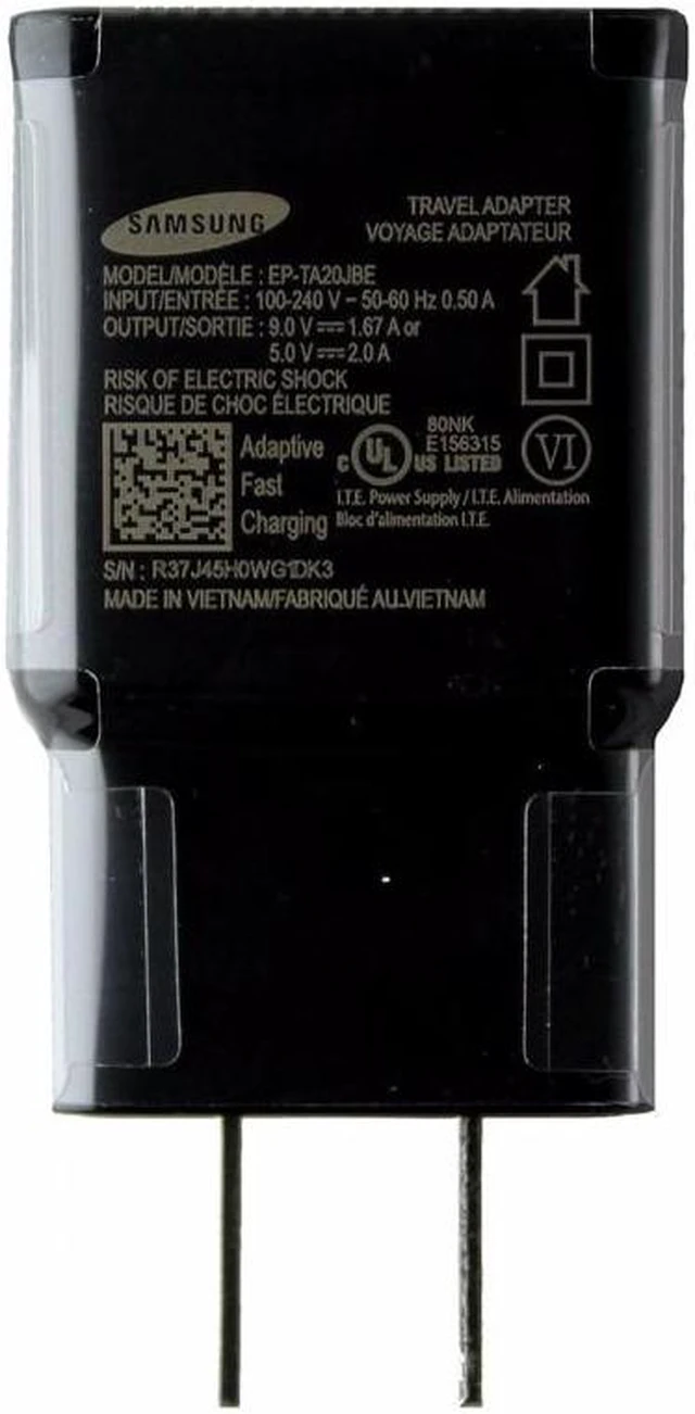 Alt view image 4 of 4 - Samsung Fast Adaptive Charger with Micro USB Sync & Charging Cable - Black