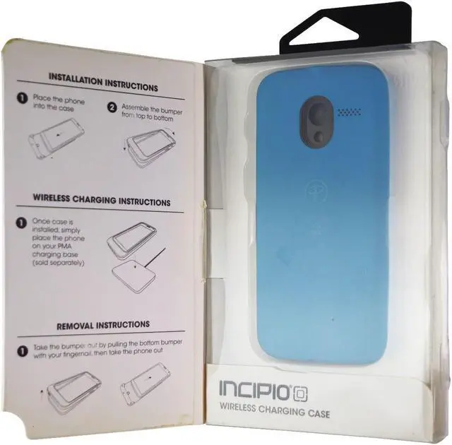 Main image of Incipio Wireless Charging Case for Motorola Moto X (XT1058) Smartphones - Blue