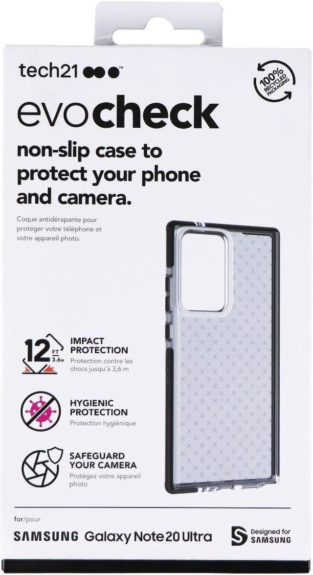Main image of Tech21 Evo Check Gel Case for Samsung Galaxy Note20 Ultra - Smokey Black