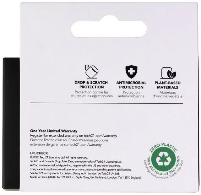 Main image of Tech21 Evo Check Series Case for Apple AirPods Pro Case - Black