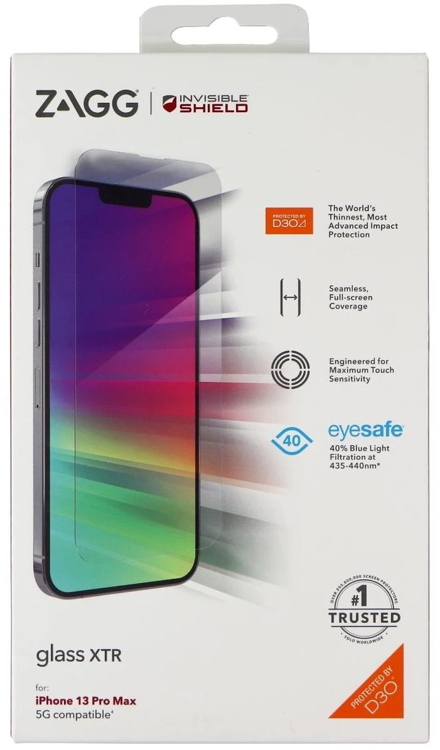 Main image of ZAGG Invisible Shield (Glass XTR) Screen Protector for iPhone 13 Pro Max - Clear