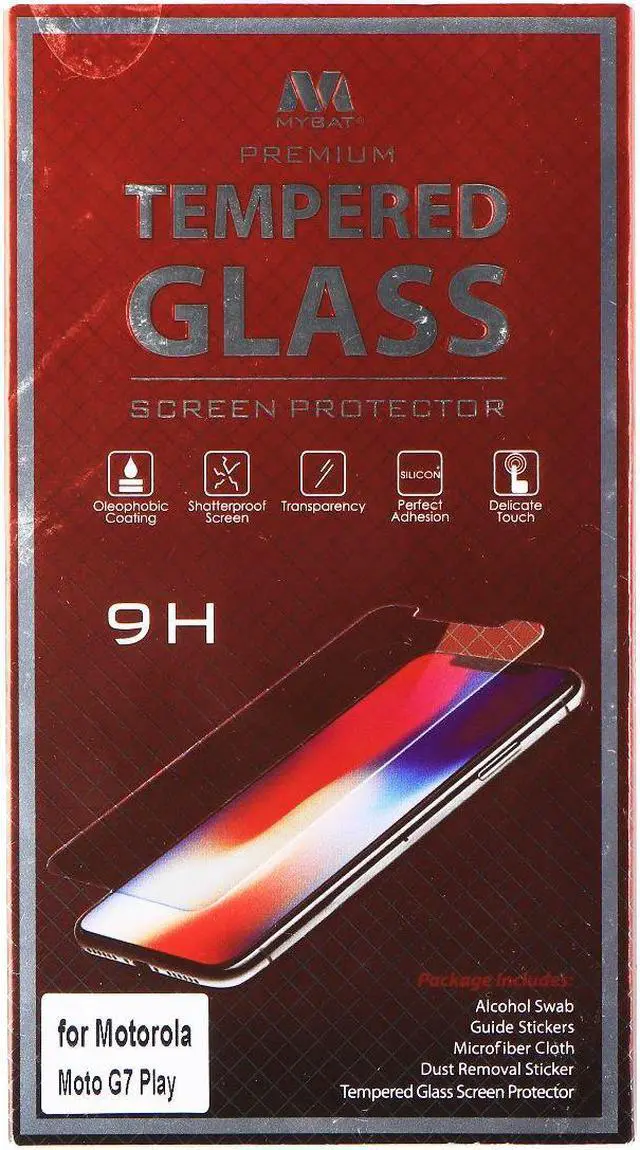 Main image of MyBat Premium Tempered Glass Screen Protector for Motorola Moto G7 Play - Clear