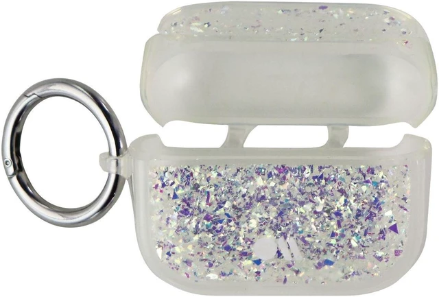 Alt view image 2 of 2 - Case-Mate Protective Case with Ring Clip for Airpods Pro - Twinkle Stardust