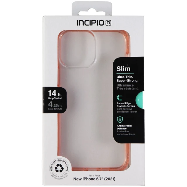 Alt view image 4 of 4 - Incipio Slim Series Case for Apple iPhone 13 Pro Max - Clear/Rose Pink