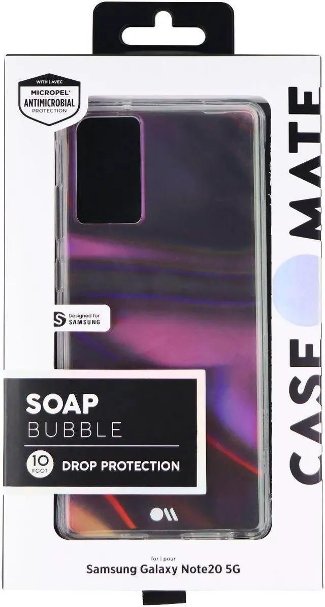 Main image of Case-Mate Soap Bubble Series Hard Case for Samsung Galaxy Note20 5G - Iridescent