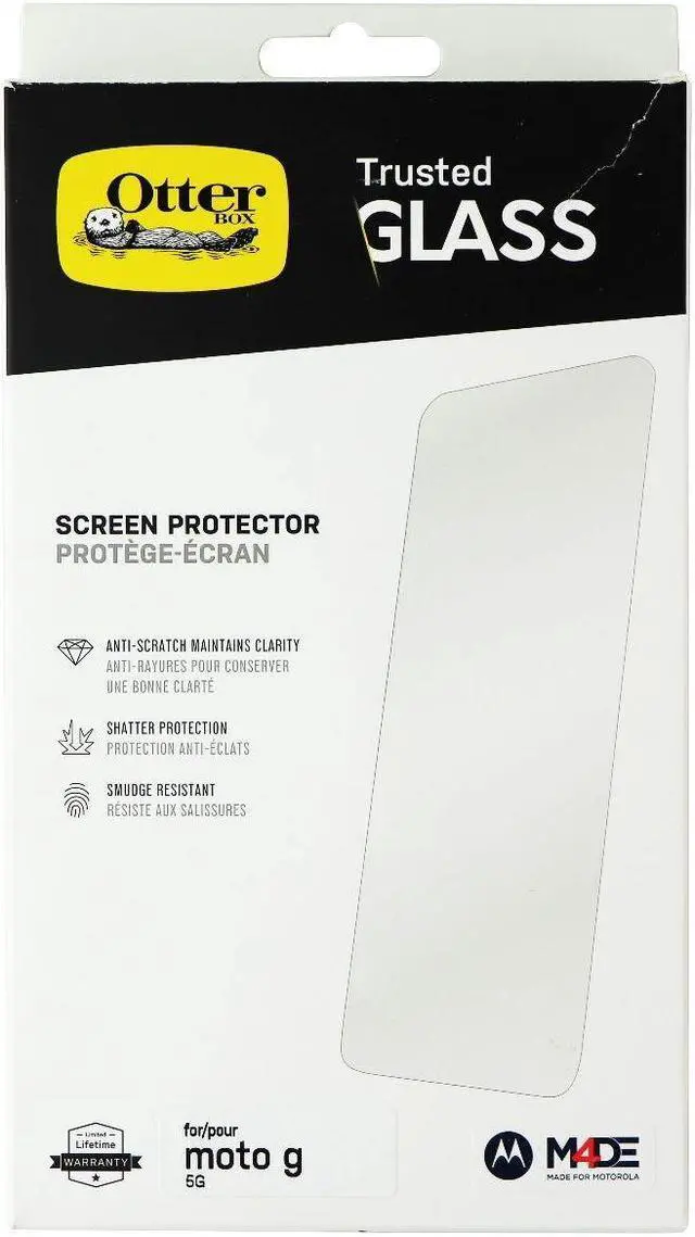 Main image of OtterBox Trusted Glass Screen Protector for Motorola Moto G (5G) - Clear