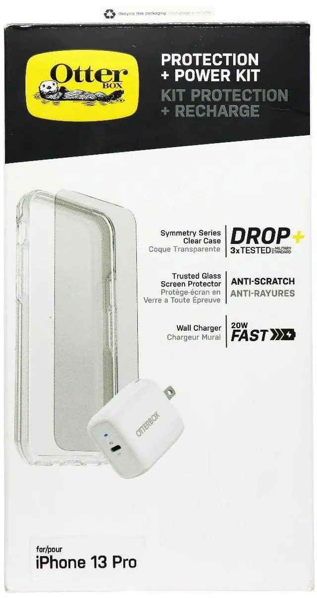 Main image of Otterbox Symmetry Clear Protection + Power Kit Bundle for iPhone 13 Pro