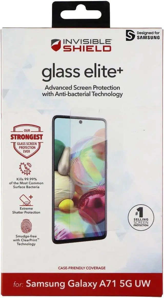 Main image of ZAGG InvisibleShield (Glass Elite+) for Samsung Galaxy A71 5G UW - Clear